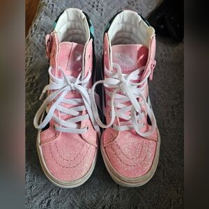Vans Kids Sparkly Pink High-Tops